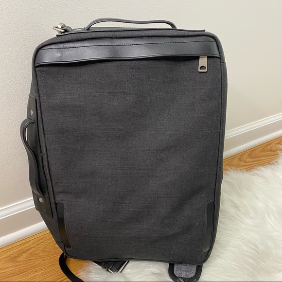 Jack Spade New York Oxford Tech Crossbody Laptop Travel Work Bag Charcoal Grey - Picture 8 of 12